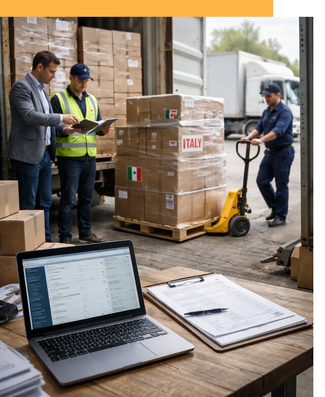 Доставка грузов из Италии: морские и авиаперевозки от 18569