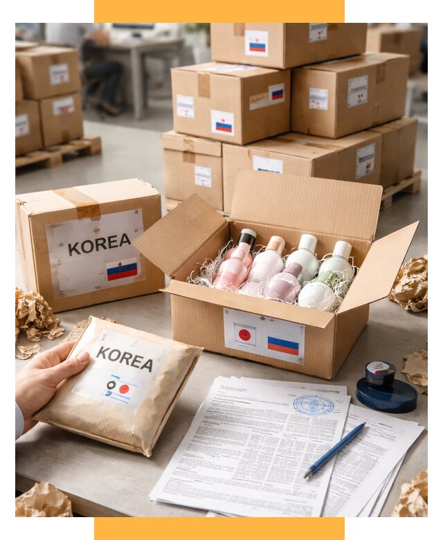 Доставка косметики из Кореи от 8769 р. под ключ | СетСервис-Сно