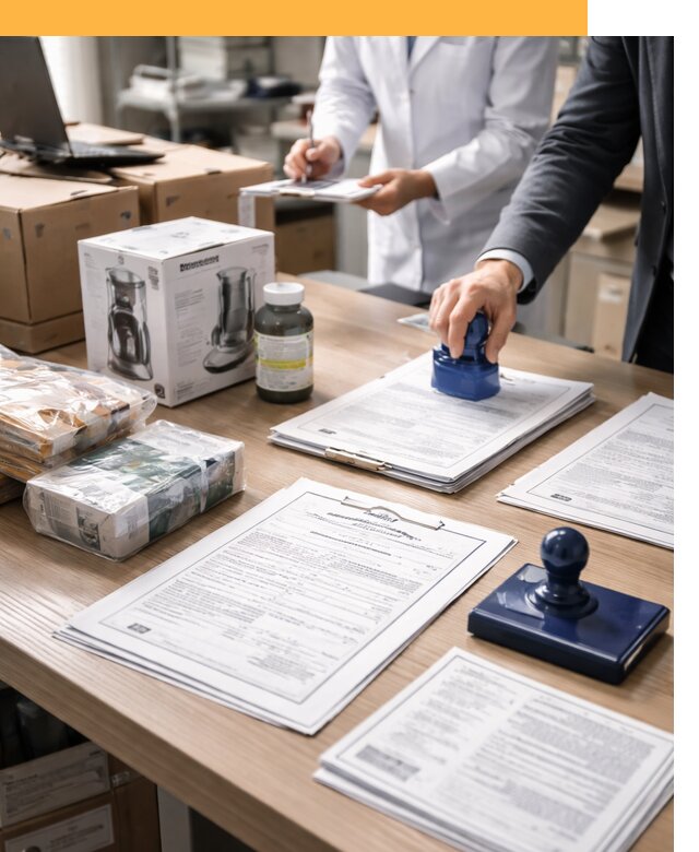 Сертификация импортных товаров от 12379 с таможенным сопровождением